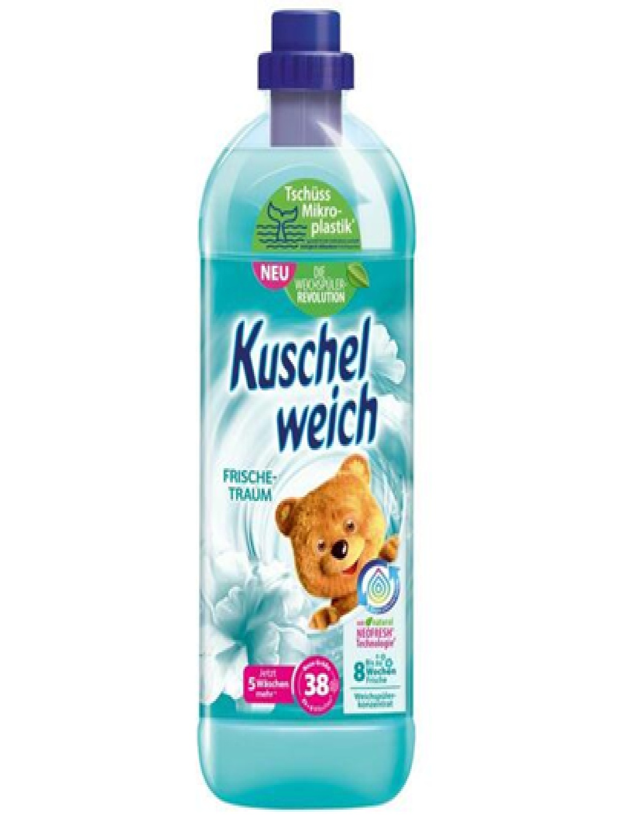 Kuschelweich DE Koncentrat do Płukania 1l 38 Płukań Turkusowy (Frischetraum)