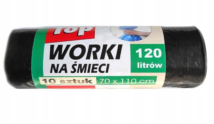 Worki na śmieci uniwersalne mocne worki na śmieci 120l 10 szt.