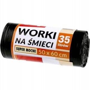 Top worki na śmieci mocne uniwersalne czarne 35 l 15 szt